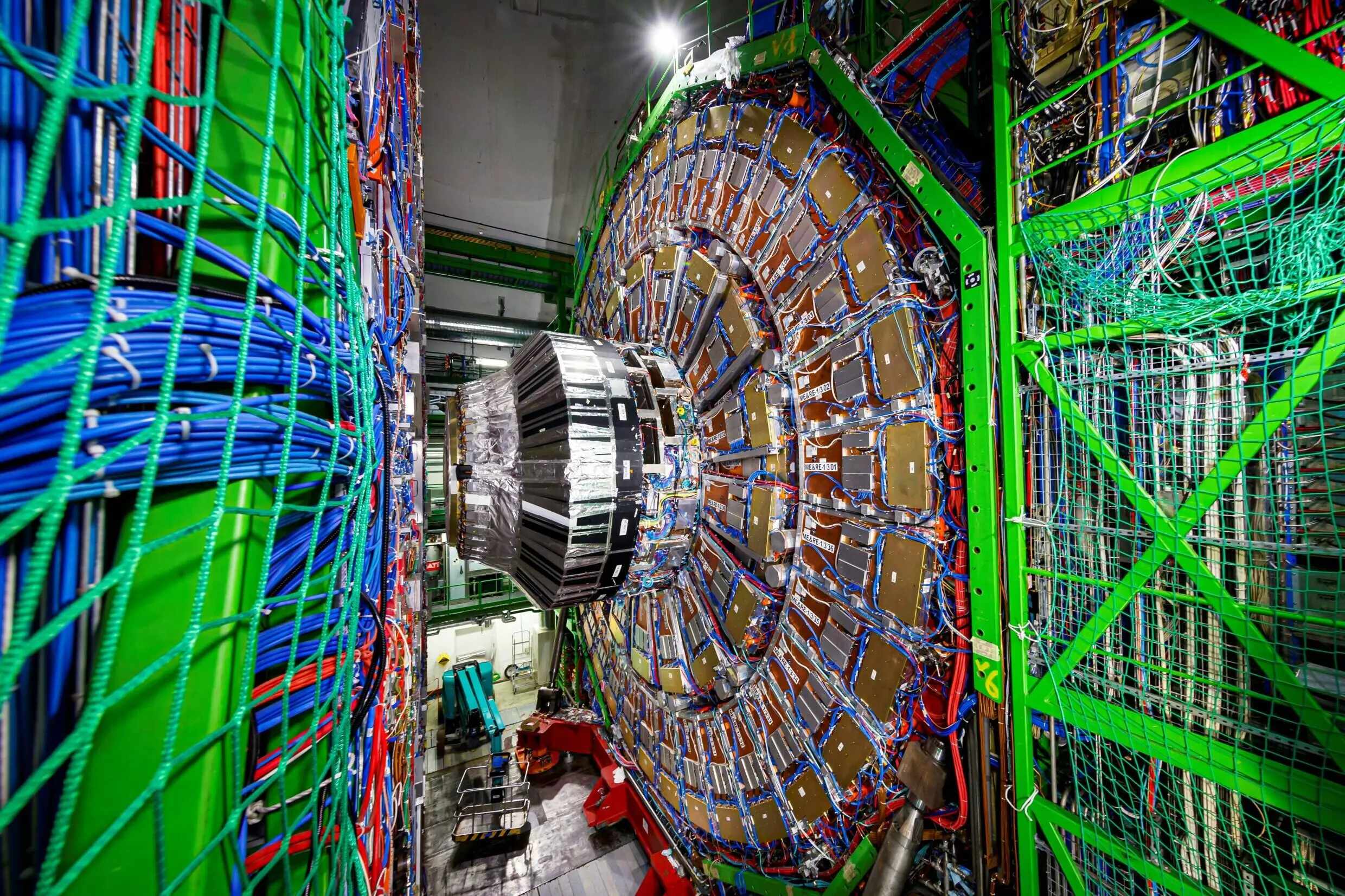 Le détecteur CMS du LHC, qui enregistre les collisions de protons, le 6 février 2020 au CERN VALENTIN FLAURAUD AFP/Archives