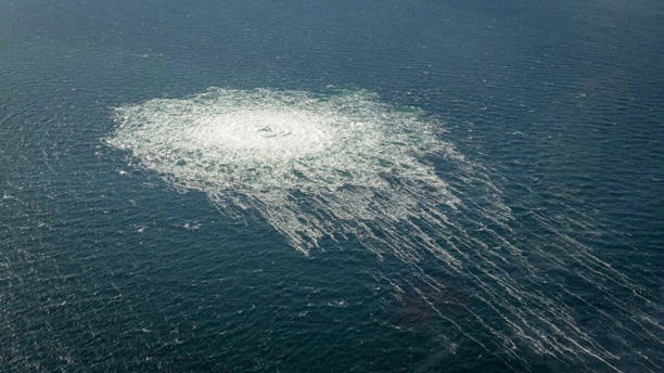 De vastes bouillonnements sont observés en mer Baltique. REUTERS/ Images de l'Armée danoise -- © DANISH DEFENCE COMMAND