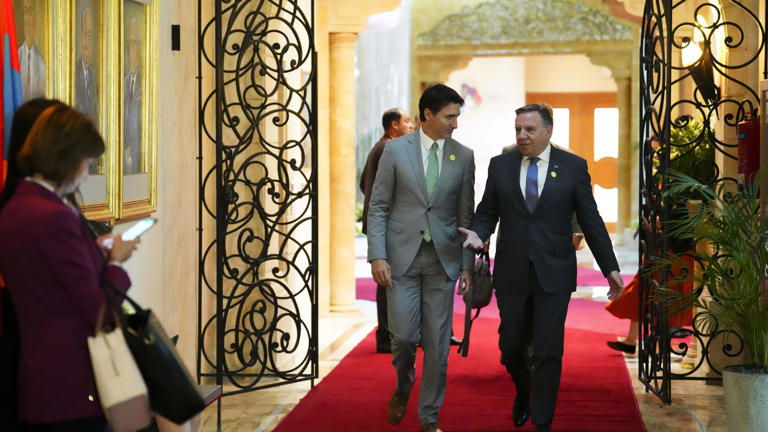 Justin Trudeau et François Legault ont entre autres abordé l'épineuse question des transferts en santé. -- © Sean Kilpatrick/La Presse canadienne