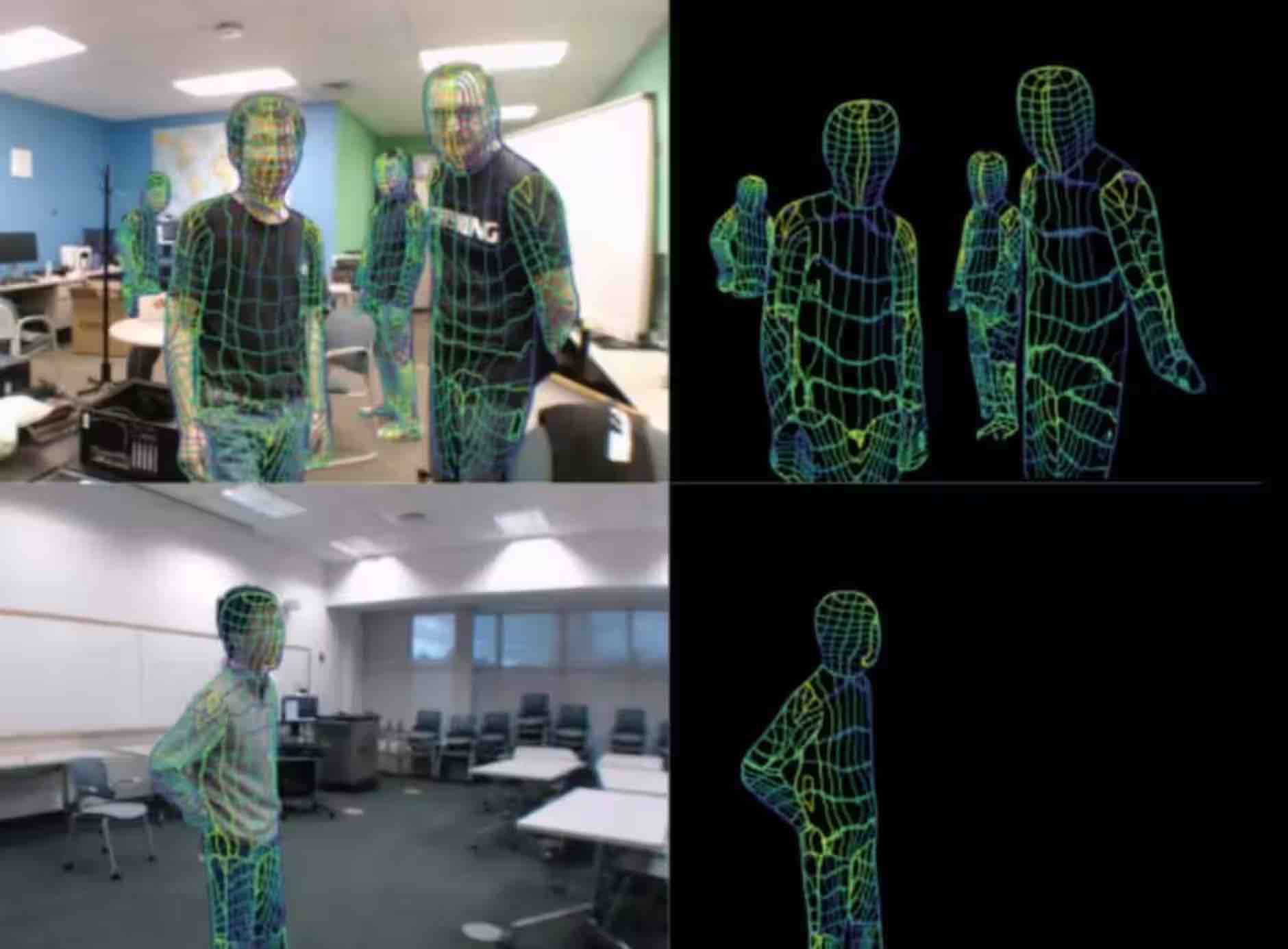 Des chercheurs de l'Université Carnegie Mellon ont construit une IA capable de détecter et de cartographier les corps humains à travers les murs à l'aide de signaux WiFi (L'université de Carnegie Mellon)