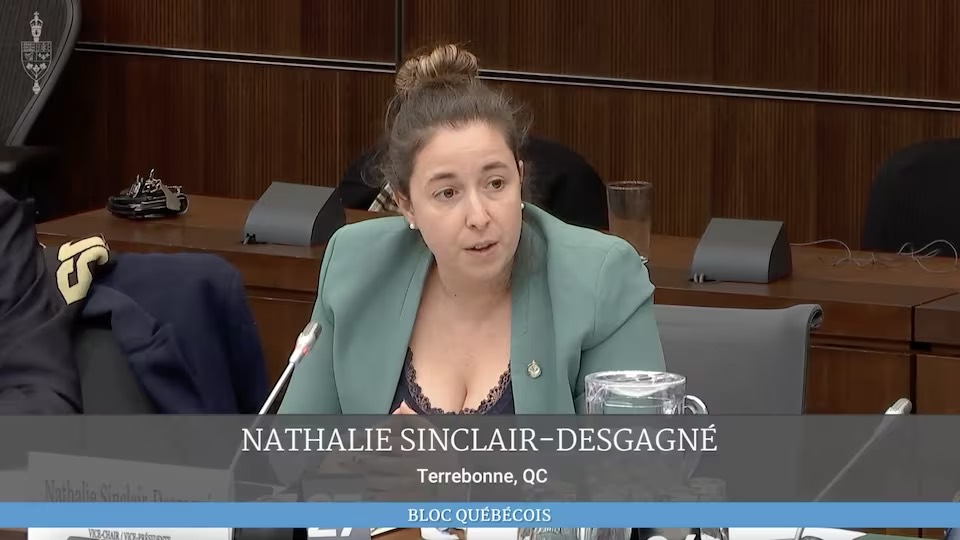 Nathalie Sinclair-Desgagné, porte-parole du Bloc québécois en matière de Comptes publics. -- PHOTO: RADIO-CANADA