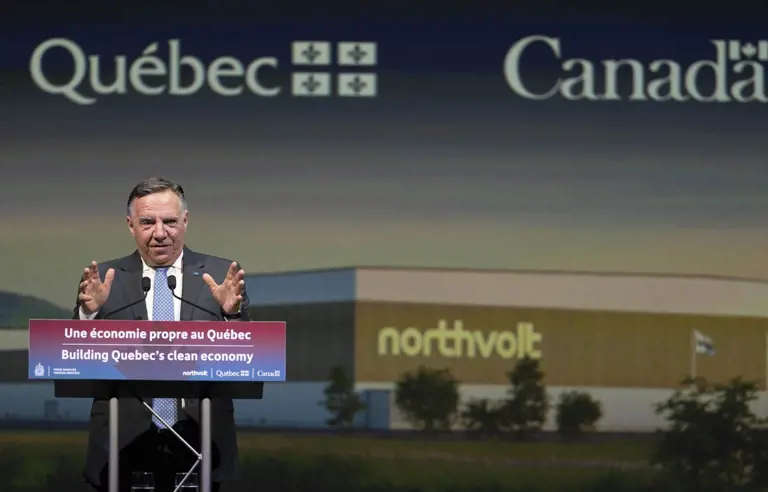 Le premier François Legault estime que l'usine de Northvolt sera «excellente pour l’environnement». -- © Christinne Muschi La Presse canadienne