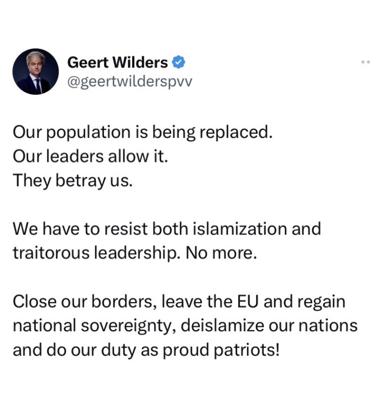 Geert dit les choses clairement...