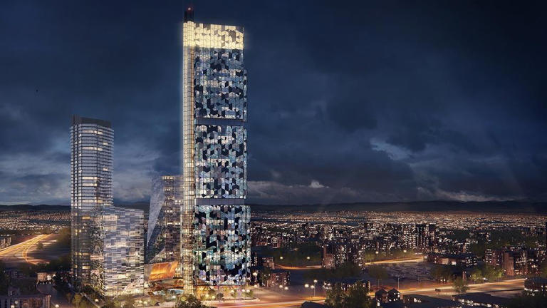 Maquette du défunt projet Le Phare tel que présenté en novembre 2016. (Photo d'archives) © Groupe Dallaire