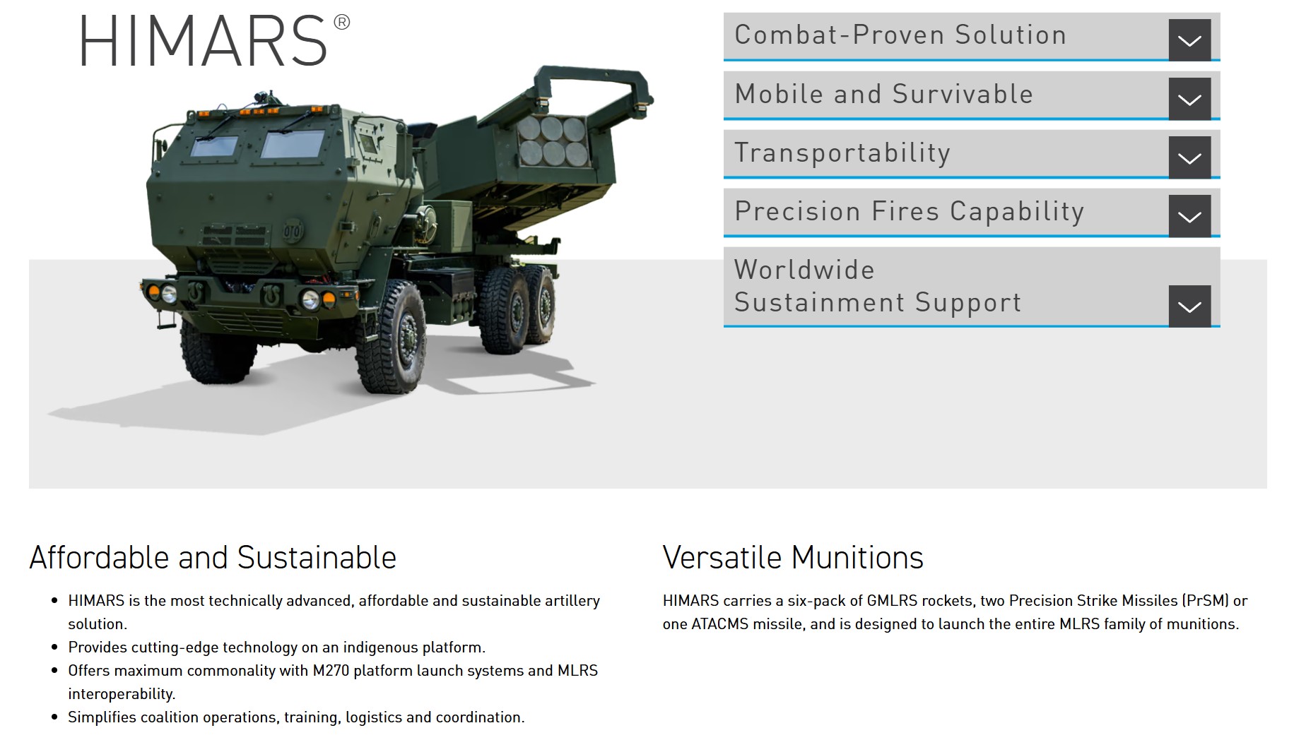 Source: https://lockheedmartin.com/en-us/products/himars.html