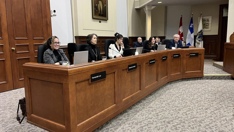 Les élus réunis en conseil, mardi. © Alexandra Duchaine/Radio-Canada