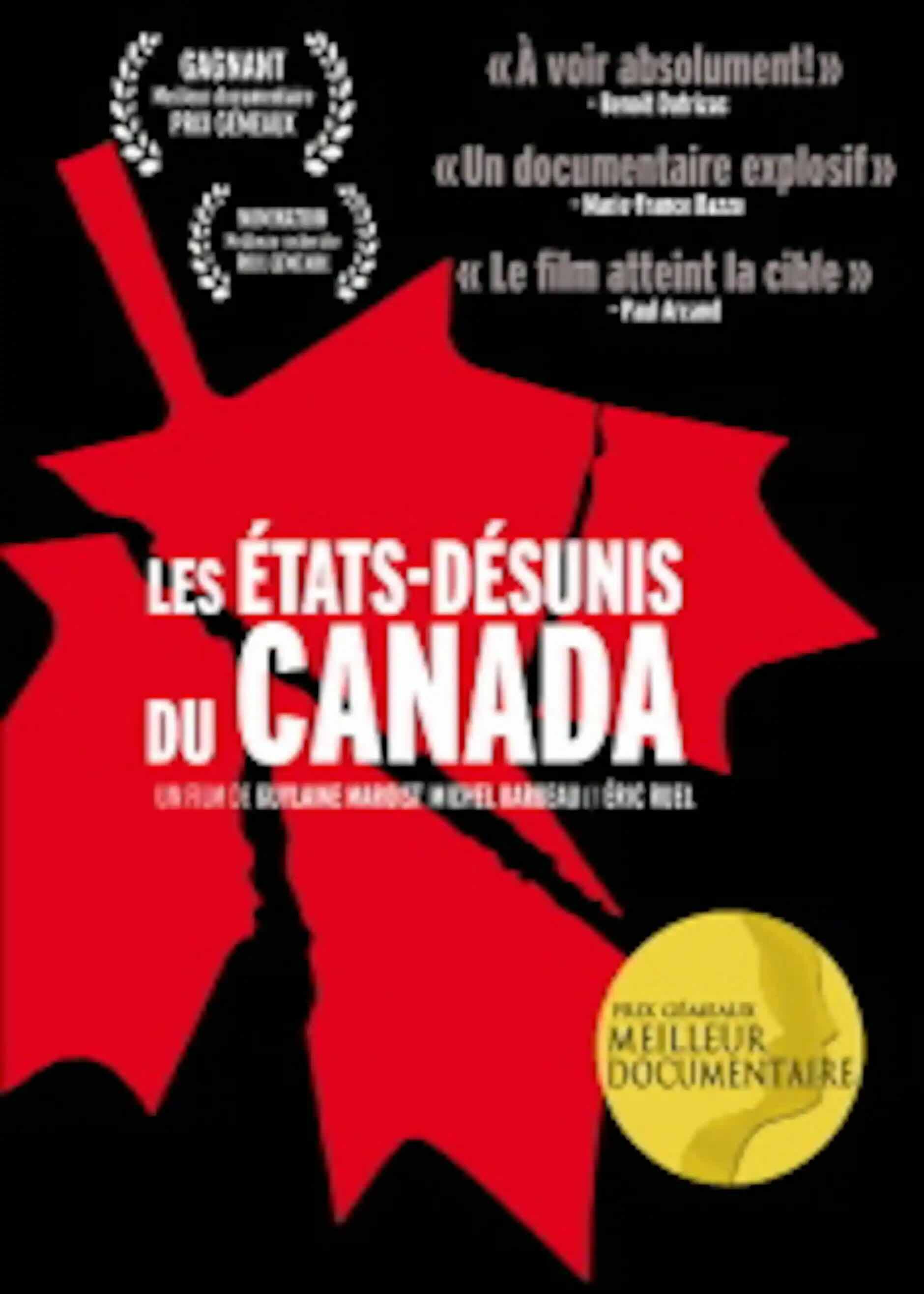 Les États-Désunis du Canada, un film de Guylaine Maroist et Éric Ruel, a remporté le prix du meilleur documentaire aux Prix Gémeaux en 2012. La Ruelle Films