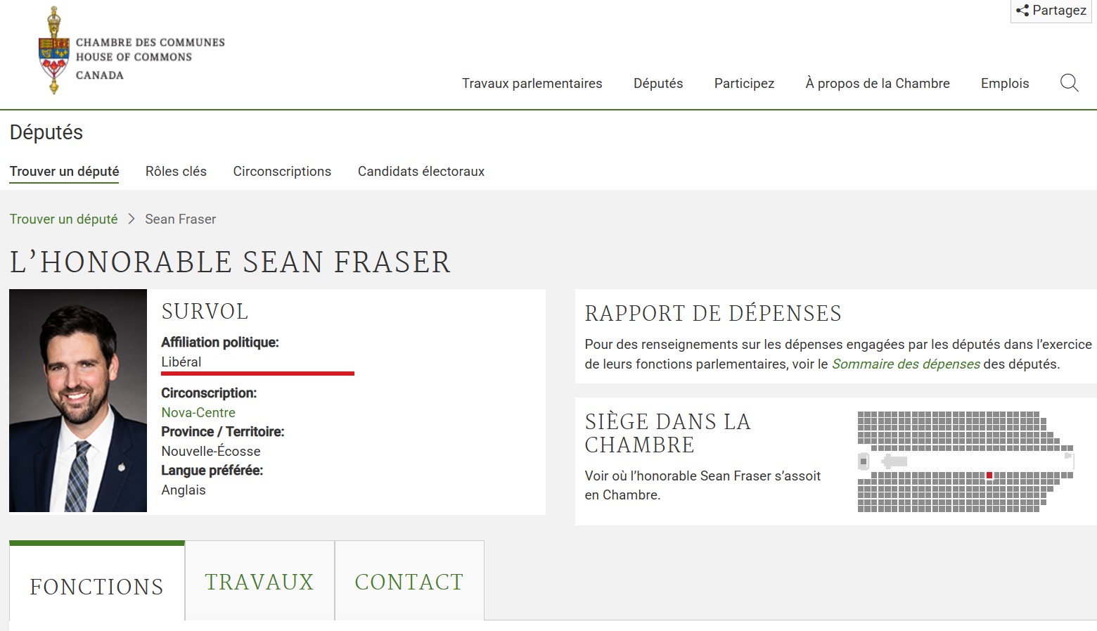 L'infâme ministre de la Justice, Sean Fraser qui tente de faire adopter son PL C-9<br /><br />Source: https://www.noscommunes.ca/Members/fr/sean-fraser(88316)