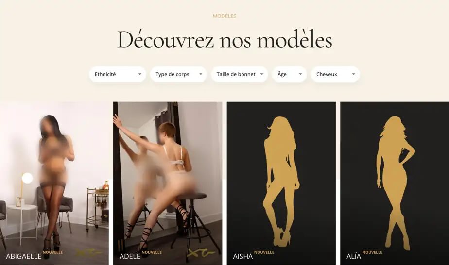 CAPTURE D’ÉCRAN TIRÉE DU SITE INTERNET DE L’AGENCE D’ESCORTES XO -- L’agence démantelée offrait les services de 58 jeunes femmes.