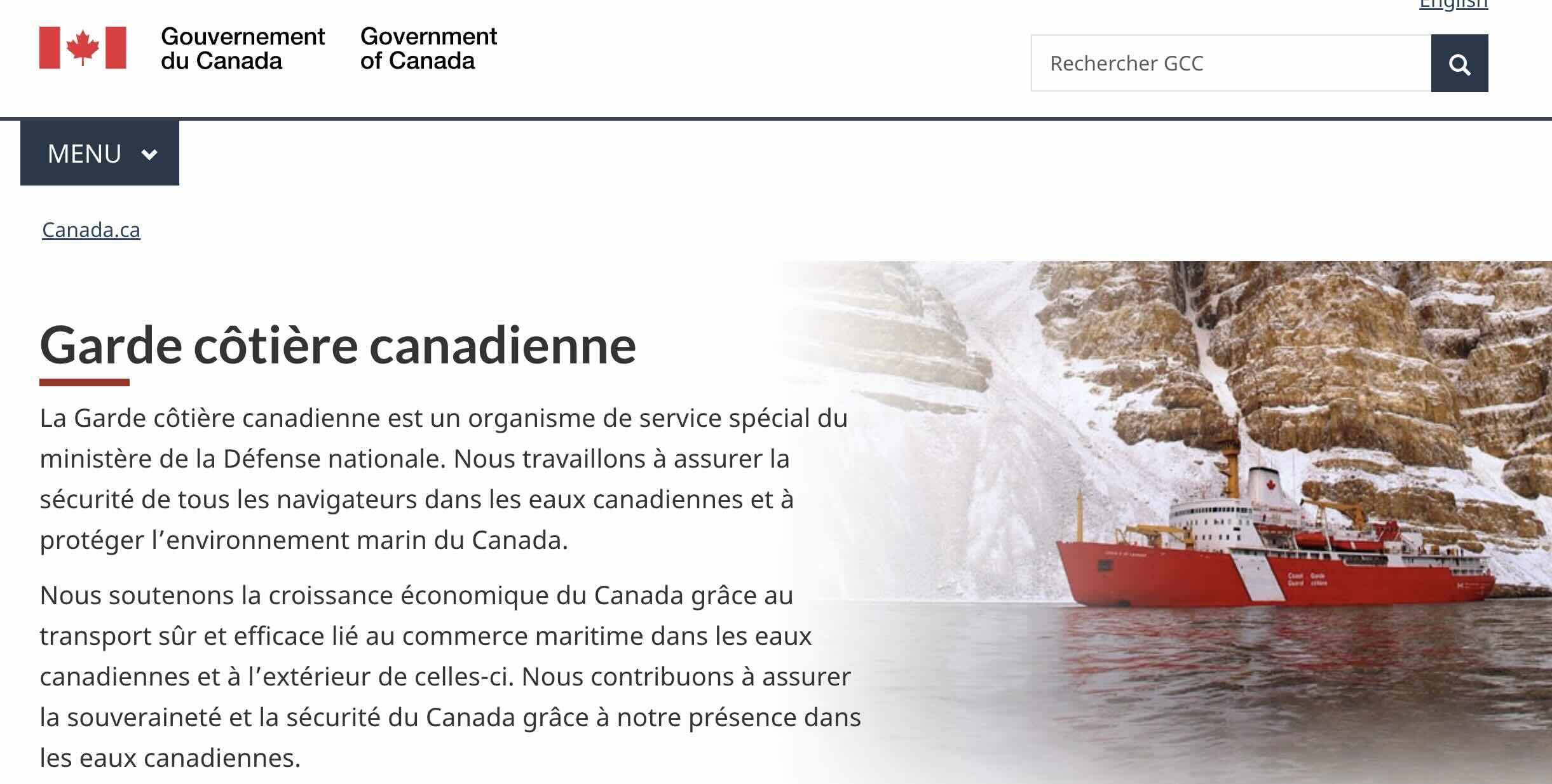 Source: https://www.canada.ca/fr/garde-cotiere-canadienne.html