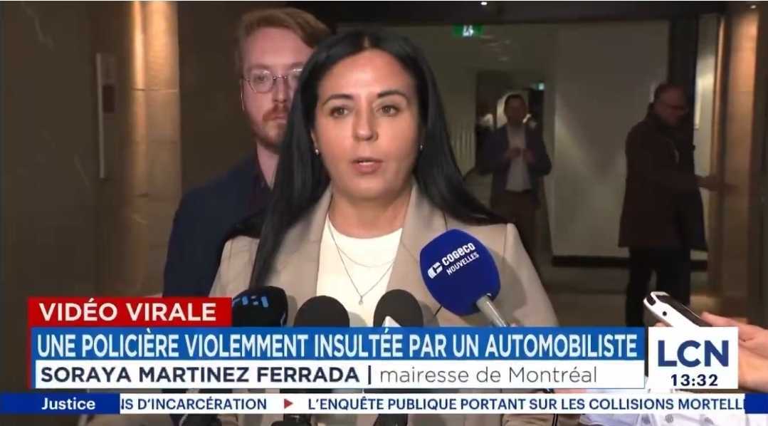 « Maintenant, il est trop tôt pour dire que c’est un règlement, que c’est ce dont on a besoin. Montréal n’a jamais eu besoin de ça. Je pense qu’on est face à un service de police qui a aussi une façon de travailler différente, avec ses comités de vigie, avec ses intervenants policiers qui sont quasiment des intervenants sociaux sur le terrain.<br /><br />Donc, il y a un travail à faire, puis je vais m’entretenir avec la police. Mais il faut se rappeler que la vidéo date de juin 2025. Donc, il y a beaucoup de choses qui se sont faites dans les derniers mois et dans la dernière année avec la police. C’est sûr que ce seront des conversations à avoir avec la police. »<br /><br />— Soraya Martinez, mairesse de Montréal<br /><br />Source: https://www.facebook.com/guillaum.eroy.395454/posts/pfbid029yui3BSnchpidbBNSMthxBtTQjQr7KXeUaLFmM6WbfecnzesczmZKzxxSJEZPoMxl