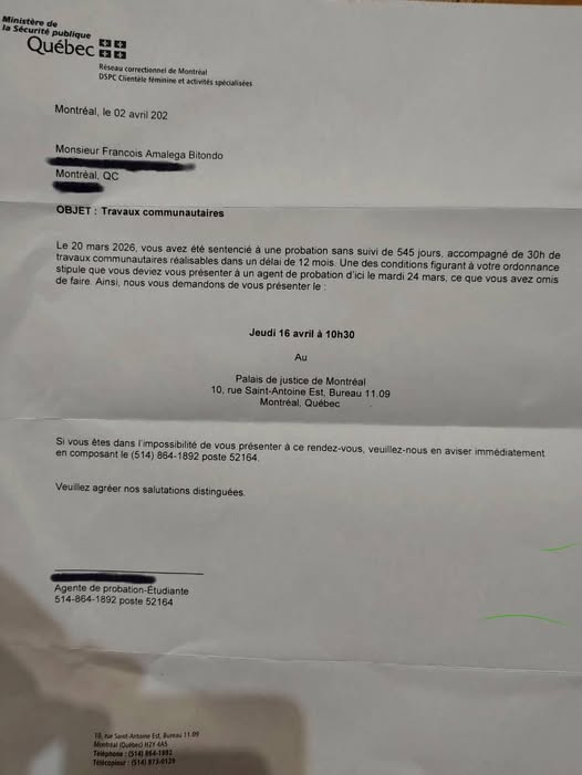 Le 10 avril 2026, Amalega Bitondo a publié ceci...<br /><br />"Voici le contenu de la lettre envoyée par le système d'injustice franc-maçon. Bien-sûr, je ne collabore pas!"<br /><br />Source: https://www.facebook.com/amalega.francois.2025/posts/pfbid02aodkpRGcGRGofju9eCfJcrcPzJZd9FippCLKraheVKbkGpV6udCV5DViXD1WU6C4l