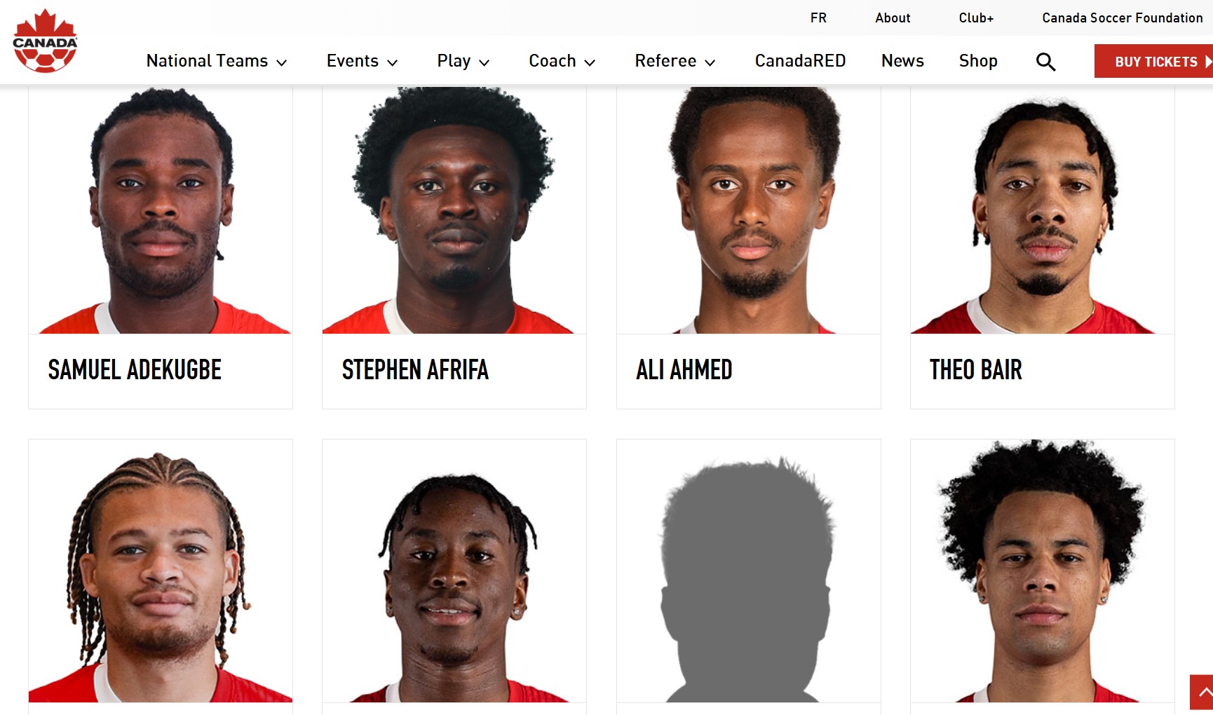 Source: https://canadasoccer.com/national/camps/?teamId=2068