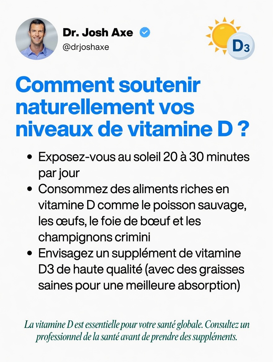 Source (traduite): https://www.facebook.com/DrJoshAxe/posts/pfbid02qU4DL1EEWtoJFWtuWbMFGmXHHSH6jZkH9NJSjdxJzbWFsqBrVYbHKdkm9YQ3mRPal