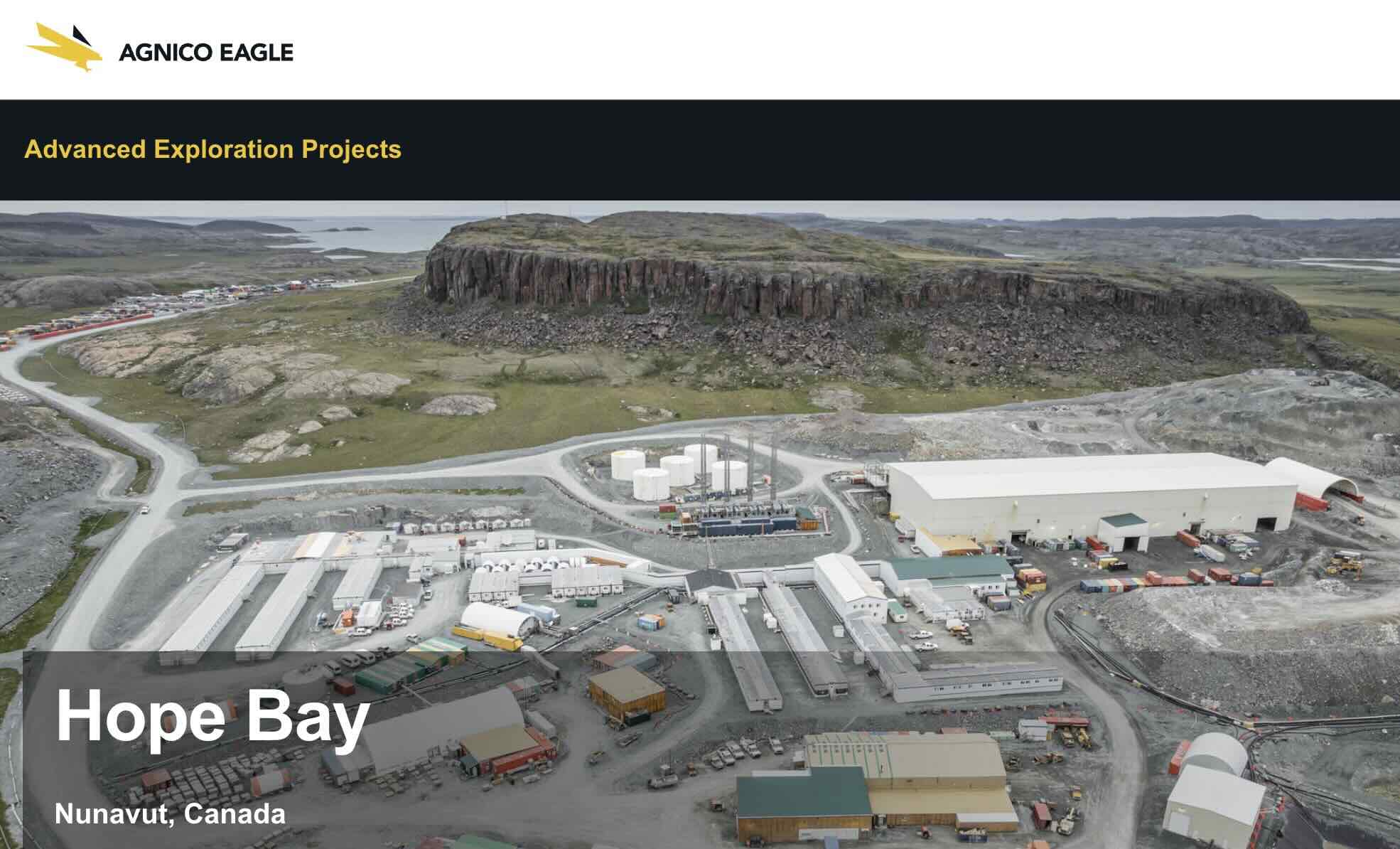 Source: https://www.agnicoeagle.com/English/operations-and-projects/exploration-projects/hope-bay/default.aspx