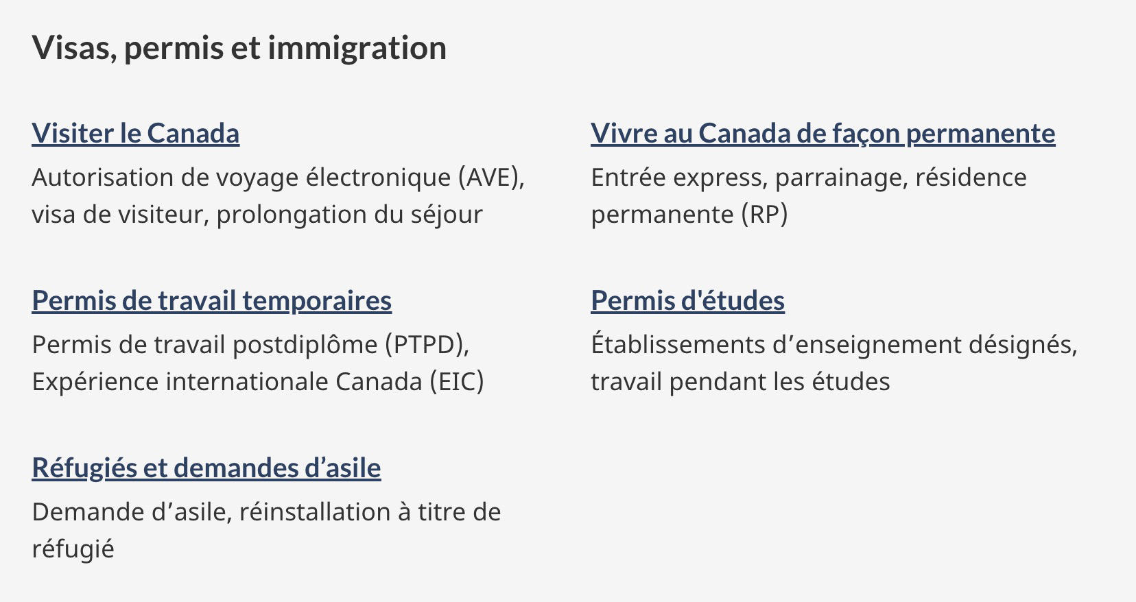 Source: https://www.canada.ca/fr/services/immigration-citoyennete.html