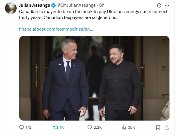 Référence: https://x.com/ImJulianAssange/status/2090651621672010183