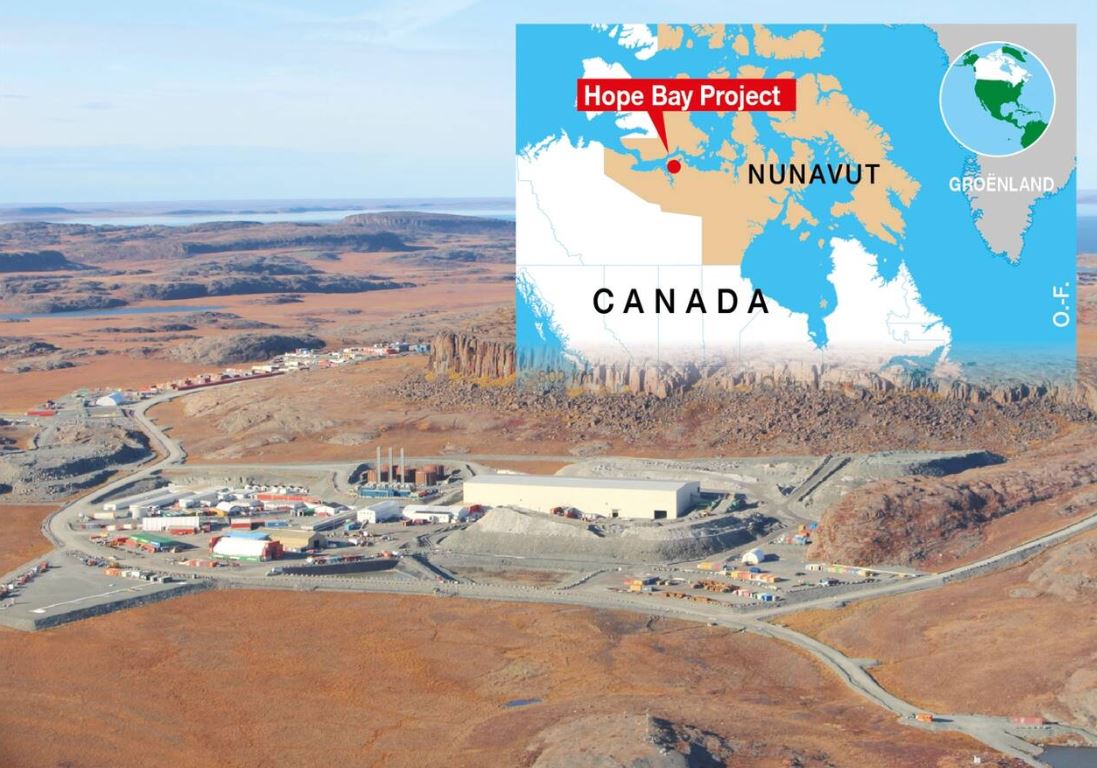 Le site de la mine de Hope Bay, au Nunavut, dans le grand-nord canadien.