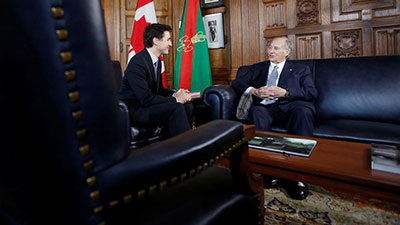 Justin Trudeau a reçu la visite de l’Aga Khan à Ottawa au mois de mai l’année dernière