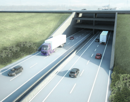 Vue d'artiste de l'autoroute 30