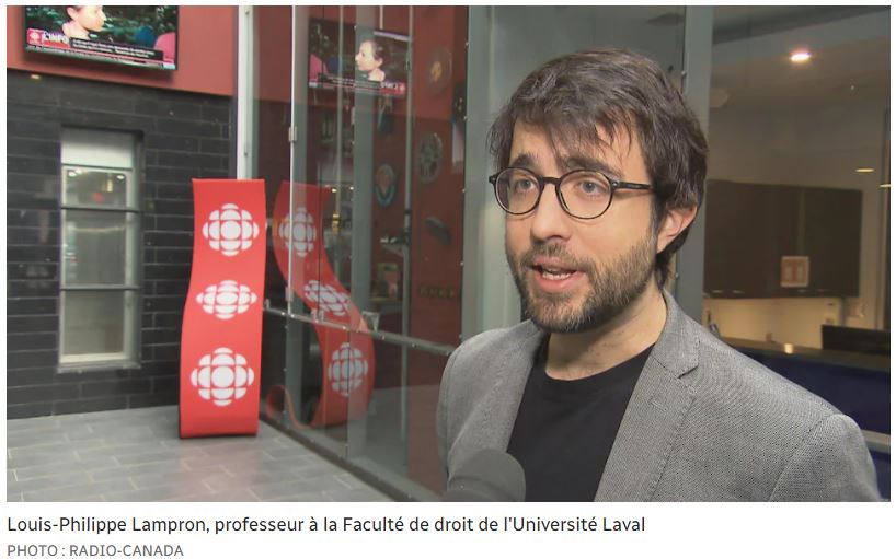 Louis-Philippe Lampron, professeur à la Faculté de droit de l'Université Laval<br /><br />PHOTO : RADIO-CANADA