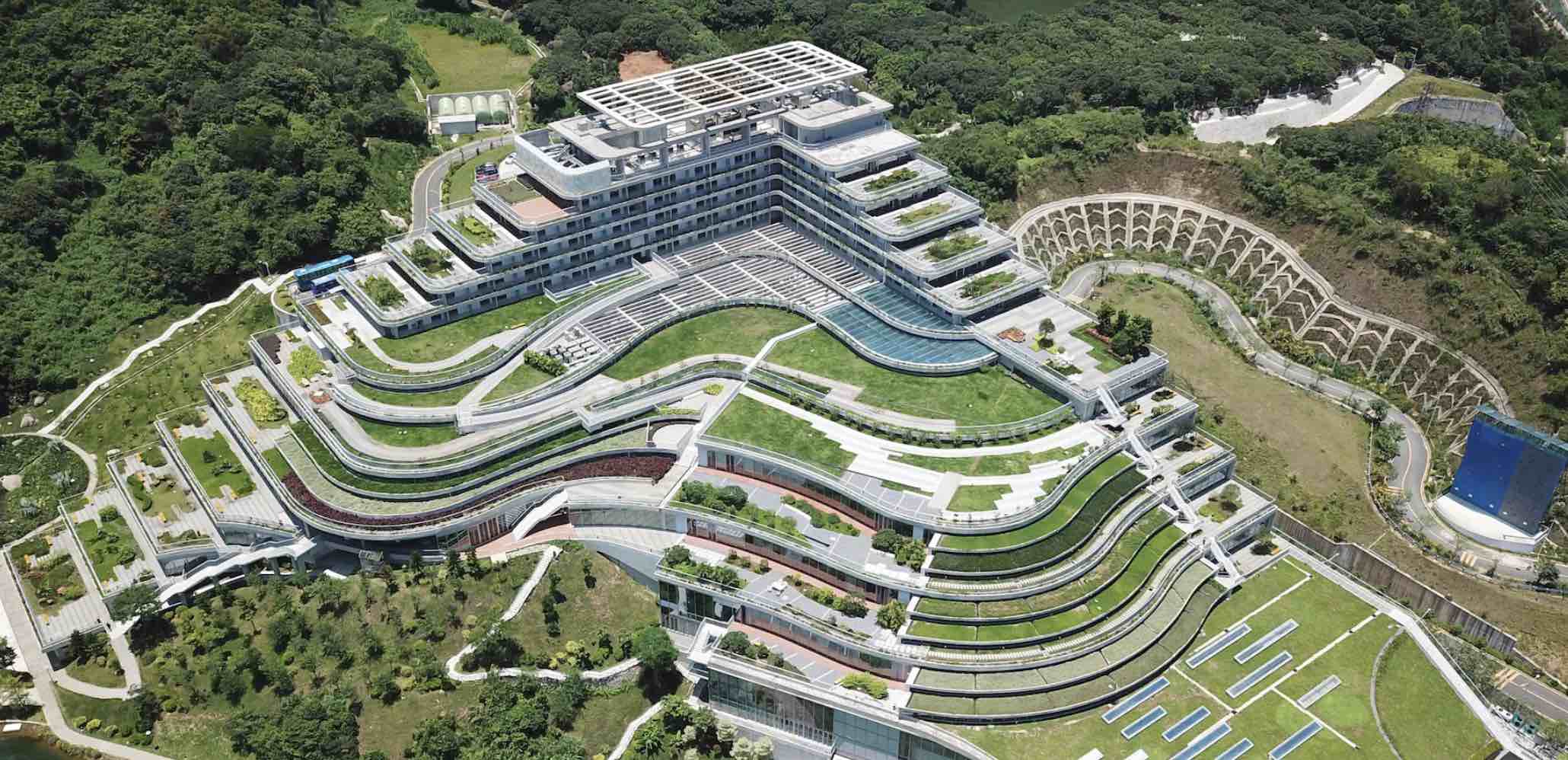 La banque nationale de gènes du gouvernement chinois. Elle est administrée par BGI et couvre 47 500 mètres carrés.<br />PHOTO : GETTY IMAGES