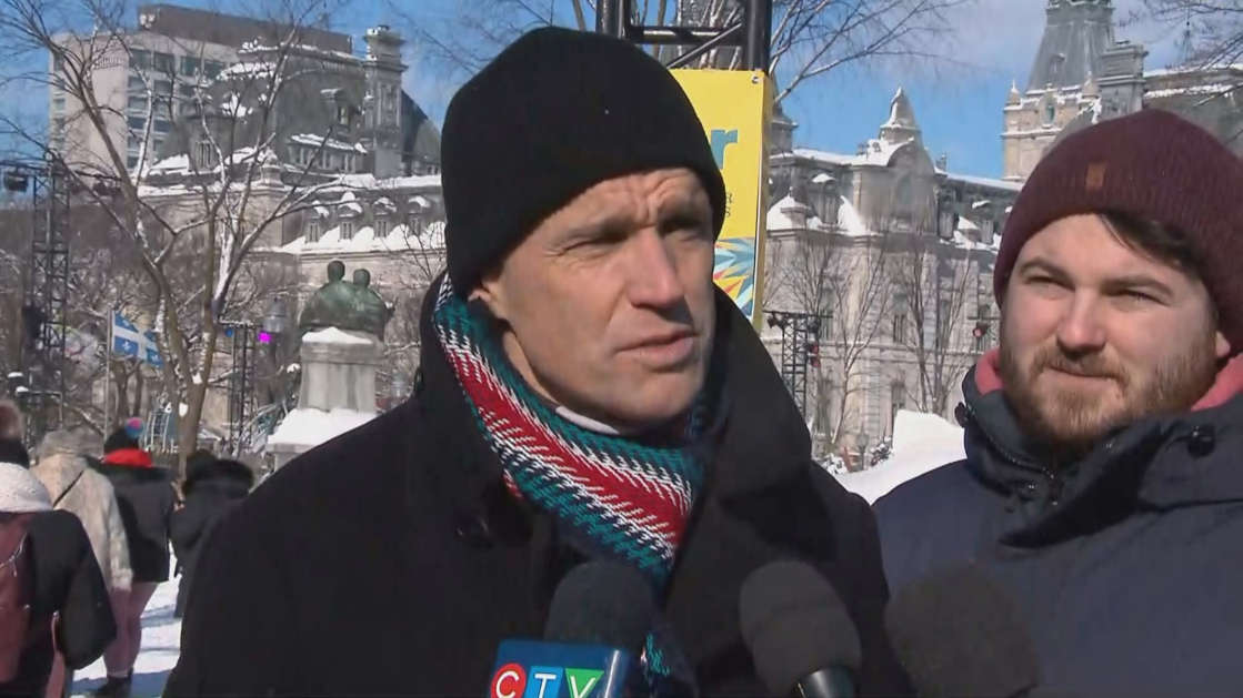 © /Radio-Canada Le maire Bruno Marchand en début d'après-midi, samedi, le 5 février 2022.