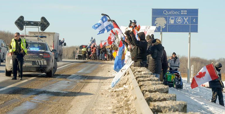 © Fournis par La Presse Canadienne -- Manifestation en appui aux camionneurs et contre-manifestation annoncées à Montréal